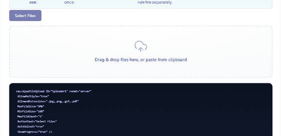 A demo combining several validation rules on one uploader